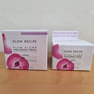 Glow Recipe Plum Plump Hyaluronic Cream And Refill Pod, 2x50ml or 1.7 fl.oz